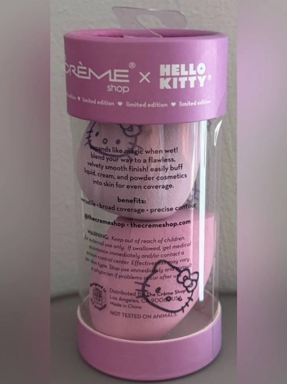 The Crème Shop x Hello Kitty Makeup Blending Sponge Duo Beauty Blender Set 2 pcs